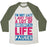 Virgin Teez  Baseball Tee Unisex Tri-Blend Baseball Tee / small / Oatmeal / Moss NOT LAZY UNISEX TRI-BLEND BASEBALL TEE