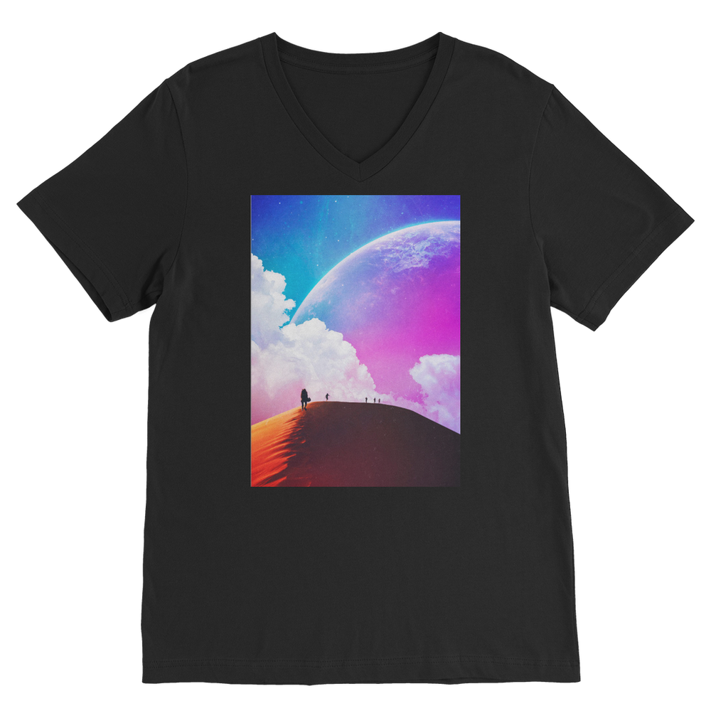 VIRGIN TEEZ Men T-Shirts Black / Unisex / S Not Quite There Yet Premium V-Neck T-Shirt