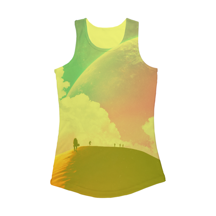VIRGIN TEEZ Women Tank top Electric Yellow / XS Not Quite There Yet Women Performance Tank Top