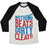 Virgin Teez  Baseball Tee Unisex Tri-Blend Baseball Tee / small / Oatmeal / Black NOTHING BEATS DIRTY CLEATS UNISEX TRI-BLEND BASEBALL TEE