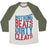 Virgin Teez  Baseball Tee Unisex Tri-Blend Baseball Tee / small / Oatmeal / Moss NOTHING BEATS DIRTY CLEATS UNISEX TRI-BLEND BASEBALL TEE