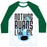 Virgin Teez  Baseball Tee Unisex Classic Baseball Tee / x-small / White/Dark Green NOTHING BURNS LIKE ICE UNISEX CLASSIC BASEBALL TEE