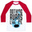 Virgin Teez  Baseball Tee Unisex Classic Baseball Tee / x-small / White/Red NOTHING BURNS LIKE ICE UNISEX CLASSIC BASEBALL TEE