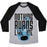 Virgin Teez  Baseball Tee Unisex Tri-Blend Baseball Tee / small / Athletic Gray / Black NOTHING BURNS LIKE ICE UNISEX TRI-BLEND BASEBALL TEE