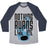 Virgin Teez  Baseball Tee Unisex Tri-Blend Baseball Tee / small / Athletic Gray / Navy NOTHING BURNS LIKE ICE UNISEX TRI-BLEND BASEBALL TEE