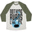 Virgin Teez  Baseball Tee Unisex Tri-Blend Baseball Tee / small / Oatmeal / Moss NOTHING BURNS LIKE ICE UNISEX TRI-BLEND BASEBALL TEE