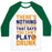 Virgin Teez  Baseball Tee Unisex Classic Baseball Tee / x-small / White/Dark Green NOTHING IN THE RULE BOOK SAYS YOU CAN'T PLAY DRUNK UNISEX CLASSIC BASEBALL TEE