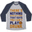 Virgin Teez  Baseball Tee Unisex Tri-Blend Baseball Tee / small / Athletic Gray / Navy NOTHING IN THE RULE BOOK SAYS YOU CAN'T PLAY DRUNK UNISEX TRI-BLEND BASEBALL TEE