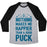 Virgin Teez  Baseball Tee Unisex Tri-Blend Baseball Tee / small / Athletic Gray / Black NOTHING MAKES ME HAPPIER THAN A GOOD PUCK UNISEX TRI-BLEND BASEBALL TEE