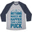 Virgin Teez  Baseball Tee Unisex Tri-Blend Baseball Tee / small / Athletic Gray / Navy NOTHING MAKES ME HAPPIER THAN A GOOD PUCK UNISEX TRI-BLEND BASEBALL TEE