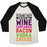Virgin Teez  Baseball Tee Unisex Tri-Blend Baseball Tee / small / Oatmeal / Black NOTHING TASTES AS GOOD UNISEX TRI-BLEND BASEBALL TEE