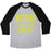 Virgin Teez  Baseball Tee Unisex Tri-Blend Baseball Tee / small / Athletic Gray / Black NOTHING WORTH HAVING COMES EASY UNISEX TRI-BLEND BASEBALL TEE