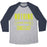 Virgin Teez  Baseball Tee Unisex Tri-Blend Baseball Tee / small / Athletic Gray / Navy NOTHING WORTH HAVING COMES EASY UNISEX TRI-BLEND BASEBALL TEE