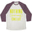 Virgin Teez  Baseball Tee Unisex Tri-Blend Baseball Tee / small / Oatmeal / Maroon NOTHING WORTH HAVING COMES EASY UNISEX TRI-BLEND BASEBALL TEE