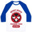 Virgin Teez  Baseball Tee Unisex Classic Baseball Tee / x-small / White/Blue NUDIST BEACH TRAINING TEAM UNISEX CLASSIC BASEBALL TEE