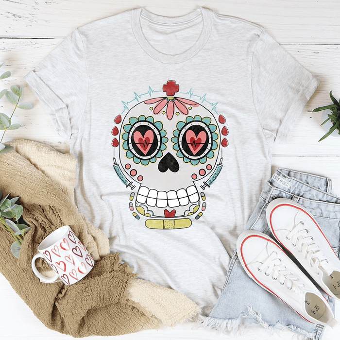 Nurse Sugar Skull Tee