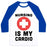 Virgin Teez  Baseball Tee Unisex Classic Baseball Tee / x-small / White/Blue NURSING IS MY CARDIO UNISEX CLASSIC BASEBALL TEE
