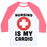 Virgin Teez  Baseball Tee Unisex Classic Baseball Tee / x-small / White/Neon Pink NURSING IS MY CARDIO UNISEX CLASSIC BASEBALL TEE