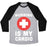 Virgin Teez  Baseball Tee Unisex Tri-Blend Baseball Tee / small / Athletic Gray / Black NURSING IS MY CARDIO UNISEX TRI-BLEND BASEBALL TEE