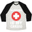 Virgin Teez  Baseball Tee Unisex Tri-Blend Baseball Tee / small / Oatmeal / Black NURSING IS MY CARDIO UNISEX TRI-BLEND BASEBALL TEE