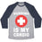 Virgin Teez  Baseball Tee Unisex Tri-Blend Baseball Tee / small / Athletic Gray / Navy NURSING IS MY CARDIO UNISEX TRI-BLEND BASEBALL TEE
