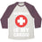 Virgin Teez  Baseball Tee Unisex Tri-Blend Baseball Tee / small / Oatmeal / Maroon NURSING IS MY CARDIO UNISEX TRI-BLEND BASEBALL TEE