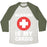Virgin Teez  Baseball Tee Unisex Tri-Blend Baseball Tee / small / Oatmeal / Moss NURSING IS MY CARDIO UNISEX TRI-BLEND BASEBALL TEE