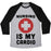 Virgin Teez  Baseball Tee Unisex Tri-Blend Baseball Tee / small / Athletic Gray / Black NURSING IS MY CARDIO UNISEX TRI-BLEND BASEBALL TEE