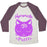 Virgin Teez  Baseball Tee Unisex Tri-Blend Baseball Tee / small / Oatmeal / Maroon NYAMEOWSTE UNISEX TRI-BLEND BASEBALL TEE
