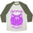 Virgin Teez  Baseball Tee Unisex Tri-Blend Baseball Tee / small / Oatmeal / Moss NYAMEOWSTE UNISEX TRI-BLEND BASEBALL TEE
