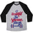 Virgin Teez  Baseball Tee Unisex Tri-Blend Baseball Tee / small / Athletic Gray / Black O BEAUTIFUL, FOR SPACIOUS BICEPS UNISEX TRI-BLEND BASEBALL TEE