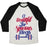 Virgin Teez  Baseball Tee Unisex Tri-Blend Baseball Tee / small / Oatmeal / Black O BEAUTIFUL, FOR SPACIOUS BICEPS UNISEX TRI-BLEND BASEBALL TEE