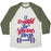 Virgin Teez  Baseball Tee Unisex Tri-Blend Baseball Tee / small / Oatmeal / Moss O BEAUTIFUL, FOR SPACIOUS BICEPS UNISEX TRI-BLEND BASEBALL TEE