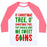 Virgin Teez  Baseball Tee Unisex Classic Baseball Tee / x-small / White/Neon Pink O' CHRISTMAS TREE THY SHOULD GIVE ME SWEET GAINS UNISEX CLASSIC BASEBALL TEE