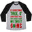 Virgin Teez  Baseball Tee Unisex Tri-Blend Baseball Tee / small / Athletic Gray / Black O' CHRISTMAS TREE THY SHOULD GIVE ME SWEET GAINS UNISEX TRI-BLEND BASEBALL TEE