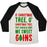 Virgin Teez  Baseball Tee Unisex Tri-Blend Baseball Tee / small / Oatmeal / Black O' CHRISTMAS TREE THY SHOULD GIVE ME SWEET GAINS UNISEX TRI-BLEND BASEBALL TEE