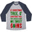 Virgin Teez  Baseball Tee Unisex Tri-Blend Baseball Tee / small / Athletic Gray / Navy O' CHRISTMAS TREE THY SHOULD GIVE ME SWEET GAINS UNISEX TRI-BLEND BASEBALL TEE