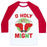 Virgin Teez  Baseball Tee Unisex Classic Baseball Tee / x-small / White/Red O HOLY MIGHT - ALL MIGHT UNISEX CLASSIC BASEBALL TEE