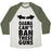 Virgin Teez  Baseball Tee Unisex Tri-Blend Baseball Tee / small / Oatmeal / Moss OBAMA CAN'T BAN THESE GUNS UNISEX TRI-BLEND BASEBALL TEE