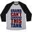 Virgin Teez  Baseball Tee Unisex Tri-Blend Baseball Tee / small / Athletic Gray / Black OBAMA CAN'T COMMAND THIS TANK UNISEX TRI-BLEND BASEBALL TEE