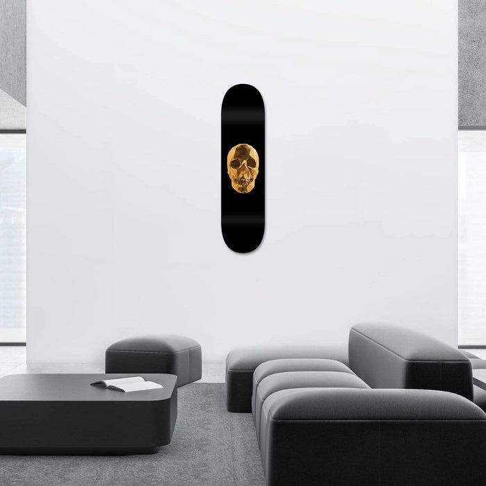 Gold Skull Skateboard