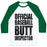 Virgin Teez  Baseball Tee Unisex Classic Baseball Tee / x-small / White/Dark Green OFFICIAL BASEBALL BUTT INSPECTOR UNISEX CLASSIC BASEBALL TEE