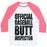 Virgin Teez  Baseball Tee Unisex Classic Baseball Tee / x-small / White/Neon Pink OFFICIAL BASEBALL BUTT INSPECTOR UNISEX CLASSIC BASEBALL TEE