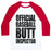 Virgin Teez  Baseball Tee Unisex Classic Baseball Tee / x-small / White/Red OFFICIAL BASEBALL BUTT INSPECTOR UNISEX CLASSIC BASEBALL TEE