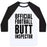 Virgin Teez  Baseball Tee Unisex Classic Baseball Tee / x-small / White/Black OFFICIAL FOOTBALL BUTT INSPECTOR UNISEX CLASSIC BASEBALL TEE