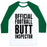 Virgin Teez  Baseball Tee Unisex Classic Baseball Tee / x-small / White/Dark Green OFFICIAL FOOTBALL BUTT INSPECTOR UNISEX CLASSIC BASEBALL TEE