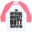 Virgin Teez  Baseball Tee Unisex Classic Baseball Tee / x-small / White/Neon Pink OFFICIAL HOCKEY BUTT INSPECTOR UNISEX CLASSIC BASEBALL TEE