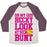 Virgin Teez  Baseball Tee Unisex Tri-Blend Baseball Tee / small / Oatmeal / Maroon OH MY GOD BECKY LOOK AT HER BUNT UNISEX TRI-BLEND BASEBALL TEE