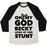 Virgin Teez  Baseball Tee Unisex Tri-Blend Baseball Tee / small / Oatmeal / Black OH MY GOD BECKY LOOK AT HER STUNT UNISEX TRI-BLEND BASEBALL TEE