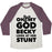 Virgin Teez  Baseball Tee Unisex Tri-Blend Baseball Tee / small / Oatmeal / Maroon OH MY GOD BECKY LOOK AT HER STUNT UNISEX TRI-BLEND BASEBALL TEE